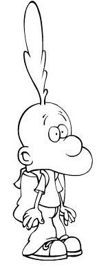 coloriage titeuf avec son cartable